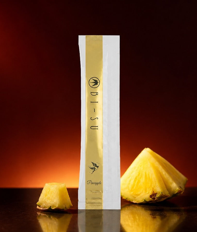 A Pineapple jelly stick with fresh pineapple